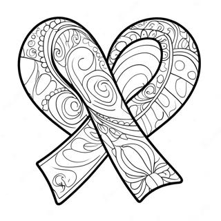 Breast Cancer Awareness Ribbon Coloring Page 8325-6750