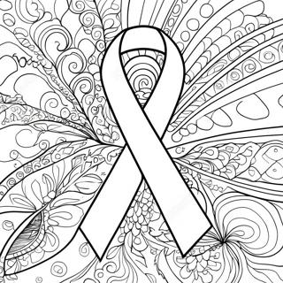 Breast Cancer Awareness Ribbon Coloring Page 8325-6751