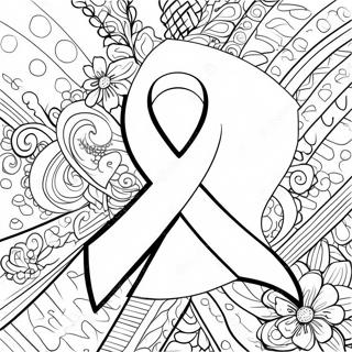 Breast Cancer Awareness Ribbon Coloring Page 8325-6752