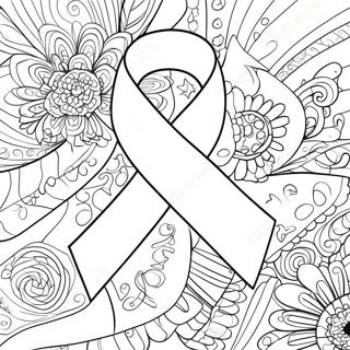 Breast Cancer Awareness Ribbon Coloring Page 8325-6831