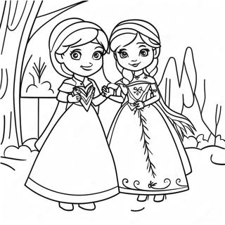 Frozen Christmas Scene Coloring Page 8335-6759