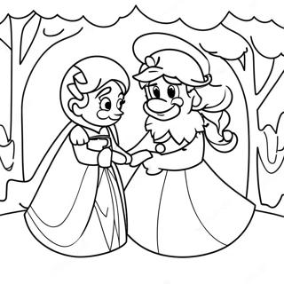 Frozen Christmas Scene Coloring Page 8335-6760