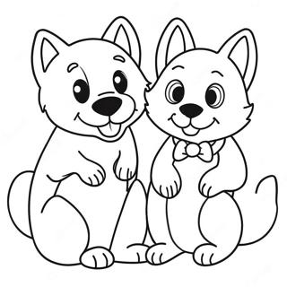 Furry Friends Coloring Page 8345-6767