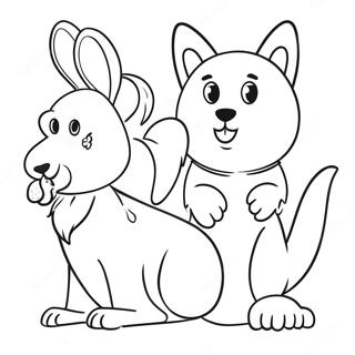 Furry Friends Coloring Page 8345-6846