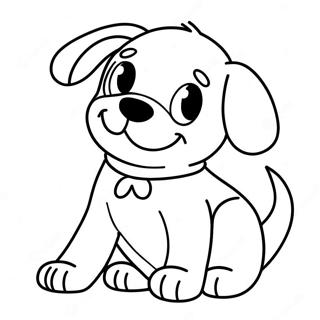 Playful Puppy Coloring Page 8346-6769