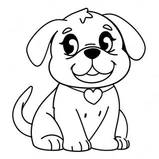 Playful Puppy Coloring Page 8346-6770