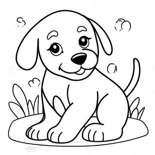 Playful Puppy Coloring Page 8346-6771