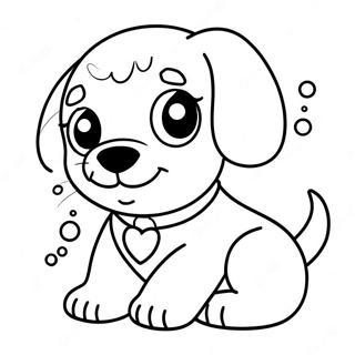 Playful Puppy Coloring Page 8346-6852