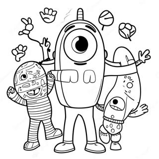 Yo Gabba Gabba Coloring Pages