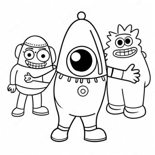 Yo Gabba Gabba Coloring Page 8355-6775