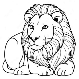 Realistic Lion Coloring Page 8365-6782