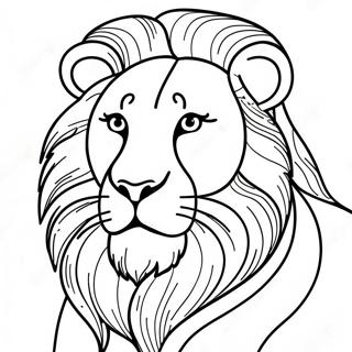 Realistic Lion Coloring Page 8365-6783