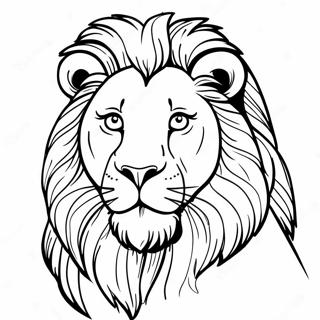 Realistic Lion Coloring Page 8365-6784