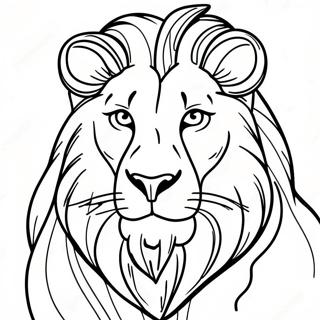 Realistic Lion Coloring Page 8365-6862