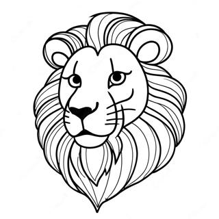 Majestic Lion Roaring Coloring Page 8366-6786