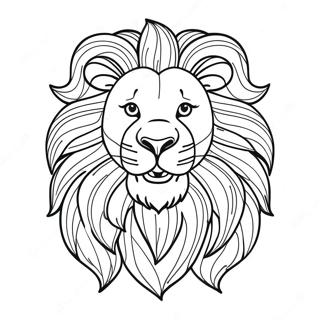 Majestic Lion Roaring Coloring Page 8366-6865