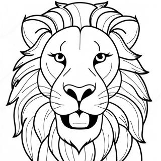 Majestic Lion Roaring Coloring Page 8366-6866