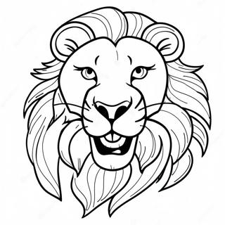 Majestic Lion Roaring Coloring Page 8366-6867