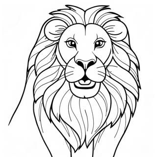 Majestic Lion Roaring Coloring Page 8366-6868