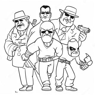 Bad Guys Coloring Page 8375-6870