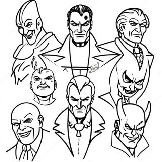 Evil Villains Coloring Page 8376-6873