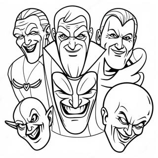 Evil Villains Coloring Page 8376-6875