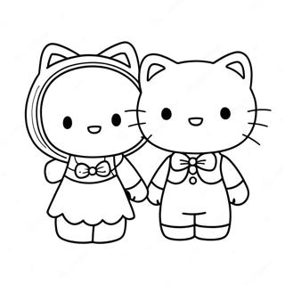 Hello Kitty And Dear Daniel Coloring Page 8405-6886