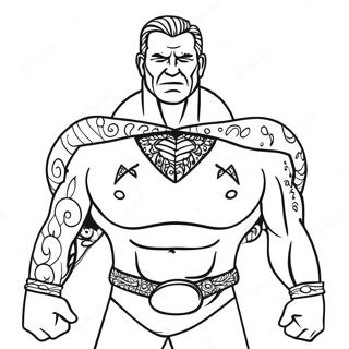 Easy For Seniors Wwe Coloring Page 841-671