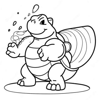 Blastoise Shooting Water Cannons Coloring Page 8426-6906