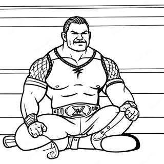 Relaxing Wwe Wrestler Coloring Page 842-673