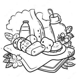 Picnic Coloring Page 8445-6918