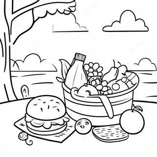 Picnic Coloring Page 8445-6919