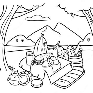 Picnic Coloring Page 8445-6920