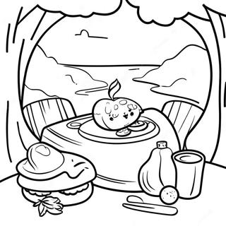 Sunny Day Picnic Coloring Page 8446-6923