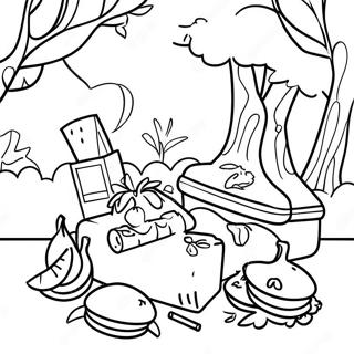 Sunny Day Picnic Coloring Page 8446-6924