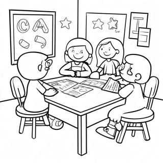 Fun 4th Grade Classroom Coloring Page 8456-6931