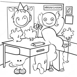 Fun 4th Grade Classroom Coloring Page 8456-6932