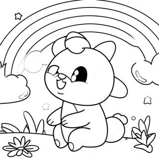 Rainbow Friends Cyan Coloring Page 8465-6935