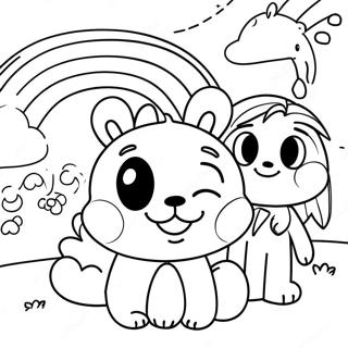 Rainbow Friends Cyan Coloring Page 8465-6936