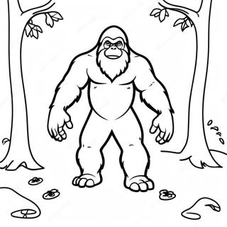 Bigfoot Silhouette Coloring Page 8485-6950