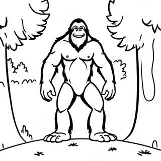 Bigfoot Silhouette Coloring Page 8485-6951