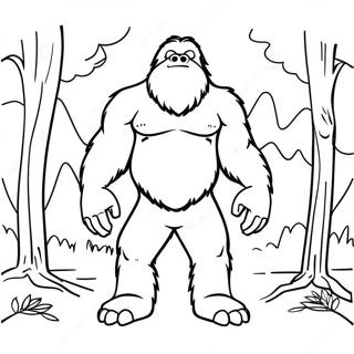 Bigfoot Silhouette Coloring Page 8485-6952