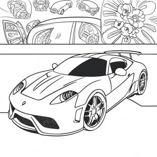 Fast Sports Car Coloring Page 8516-6980