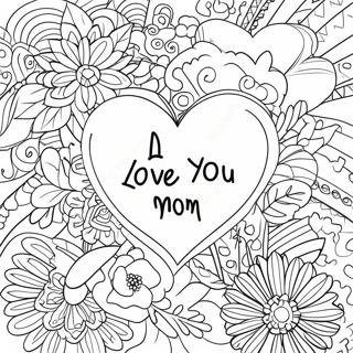 I Love You Mom Coloring Page 8525-6982