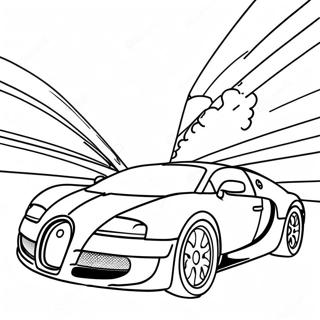 Bugatti Veyron Racing Coloring Page 852-681