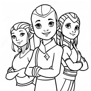 Avatar Characters In Action Coloring Page 8536-6994