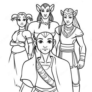 Avatar Characters In Action Coloring Page 8536-6995