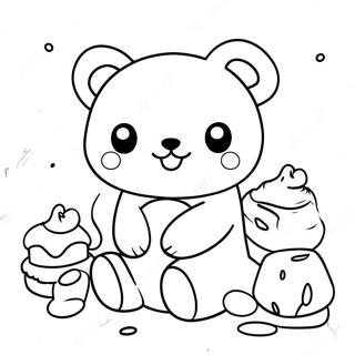 Rilakkuma Cinnamoroll Coloring Page 8545-6998