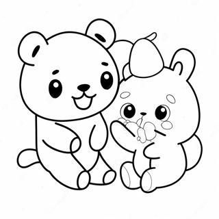 Rilakkuma Cinnamoroll Coloring Page 8545-6999