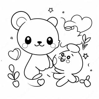 Rilakkuma Cinnamoroll Coloring Page 8545-7000